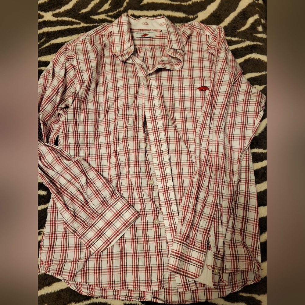 Men's Razorback Red Plaid Shirt